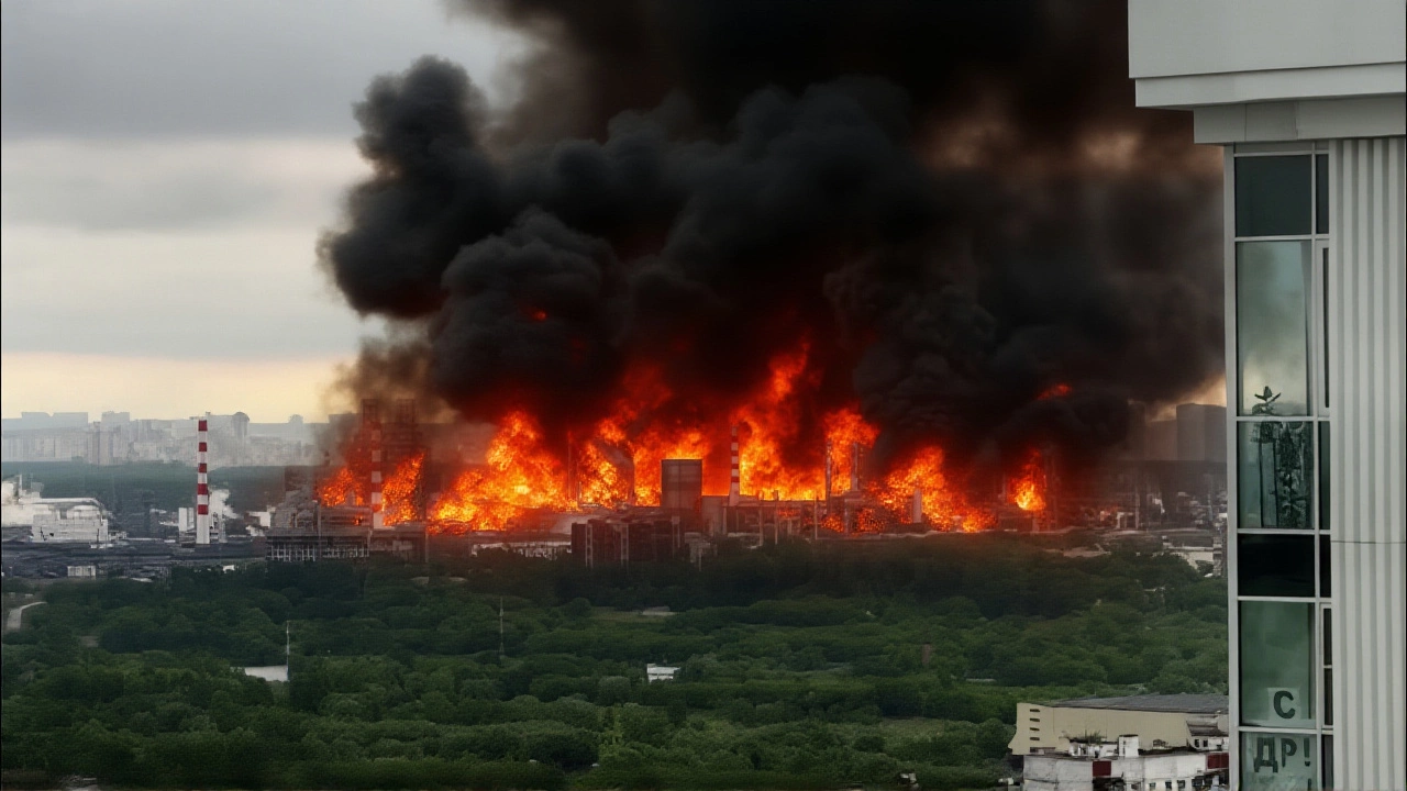 Удар по Москве: 200 дронов, пожар на НПЗ и хаос в аэропортах